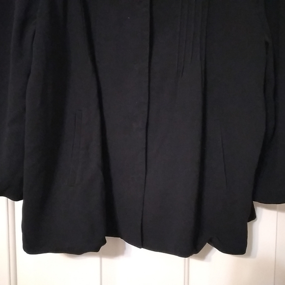 Alfani Womans SZ 16 Snap Front Black 3/4 Sleeve Lined Jacket/Blouse - Picture 3 of 8